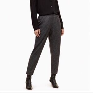 Aritzia Babaton Dexter Cashmere Blend Pant in Grey Sz Small
